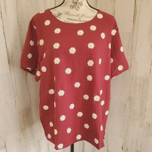 NWOT CASUAL FLORAL RELAXED FIT TUNIC TOP